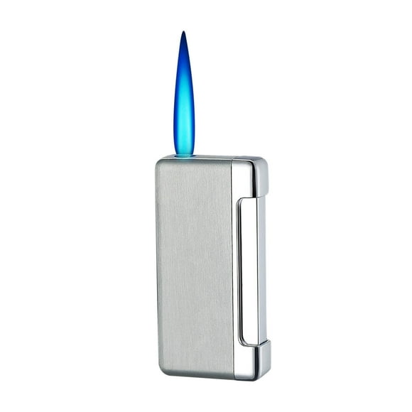 Rechargeable Powerful Flashlights,Direct Blue Flame Windproof Lighter Metal Blue Flame Windproof Refillable Lighter Torch Lighter Butane Refillable Adjustable Lighter Suitable