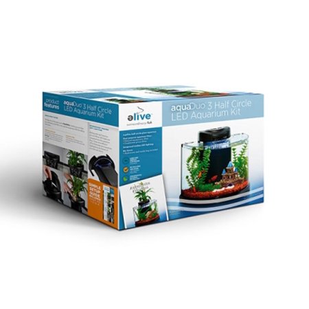 Elive Glass AquaDuo 3 LED Aquarium Kit, 3 gal