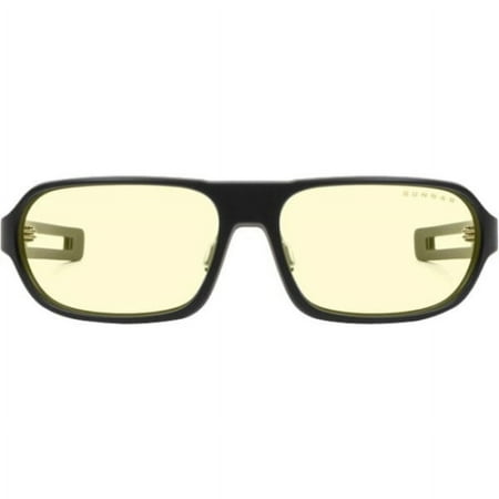 Gunnar Optiks Blue Light Blocking Gaming and Computer Eyewear/ Trooper- Amber Tint, Onyx Frame - Onyx Frame/Amber Lens - Onyx Frame/Amber Lens