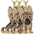 thumbnail image 1 of Collar de Cadenas y Circonia DogNeck11 3Pzas Pastor Alemán Dorado Metal Cadena y Dije High Monaco, 1 of 4