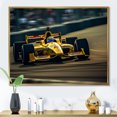 thumbnail image 1 of Designart Racing Oversized framed wall art decor, Racing framed wall Art, Rush of Formula Car at Speedway I , Yellow Modern Gold framed wall art, 40x30 inches Gold Frame, 1 of 5