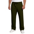 thumbnail image 6 of Mens Lightweight Baggy Sweatpants Straight Leg Open Bottom Thin Drawstring Lounge Pants with Pockets Green M, 6 of 7