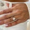 thumbnail image 3 of 2.10 Carat Oval Cut Moissanite Engagement Ring - Bridal Ring - Prong Setting Ring - Aniversary Ring - 18k White Gold Over Silver, 3 of 6
