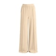 thumbnail image 6 of Inleife Womens Solid Color Elastic Waist Sports Casual Comfy Pants with Side Pockets, 6 of 6