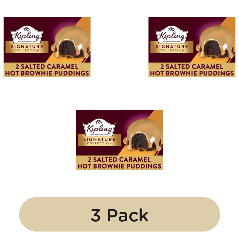Mr Kipling Signature Salted Caramel 2 Brownie Puddings, British Import (Pack of 3)