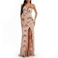 thumbnail image 6 of Fesfesfes Dresses for Women Floral Print Boho Dress Casual V Neck Sleeveless High Slit Party Gowns Dress, 6 of 9