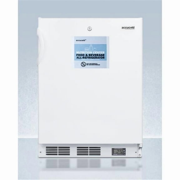 Summit Appliance FF6LWBI7NZADA 32.25 x 23.63 x 23.5 in. Built-In All-Refrigerator, White