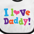 thumbnail image 4 of Inktastic I Love Daddy Girls Girls Baby Bib, 4 of 4