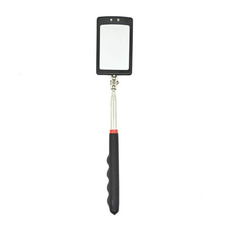 Telescoping LED Lighted Flexible Inspection Mirror 360 Swivel for Extra Viewing（1 PC No Batteries Included）