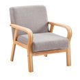 thumbnail image 4 of Sillón decorativo cómodo y moderno para balcón, sala de estar, habitación de invitados Gris claro, 4 of 8