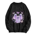 thumbnail image 4 of Wensltd Fall V Neck Sweatshirt for Women Funny Halloween Long Sleeve Graphic Family Party Tops, 4 of 4