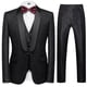 thumbnail image 2 of Schan - Traje de 3 piezas para hombre, chal, solapa, un botón, esmoquin, chaqueta, chaleco, pantalones, conjunto para boda, 2 of 4