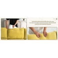 thumbnail image 3 of 124” Modular Linen Sectional Sofa - U-Shaped 6 Seater Couch with Storage Ottoman & USB Ports for Living Room (Yellow), 3 of 14