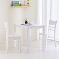thumbnail image 6 of Livinia Cabin Wood Seat Dining Chairs Set of 2 (White), 6 of 8