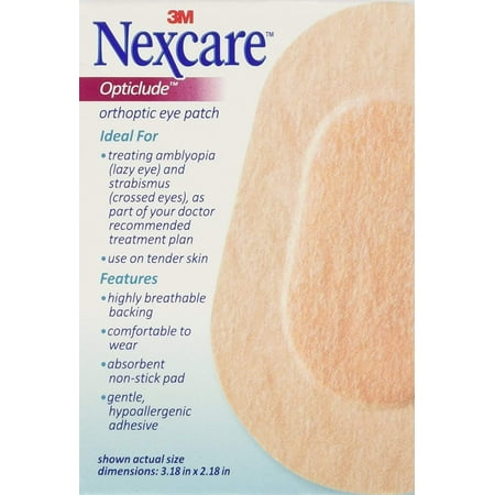 3M Nexcare Opticlude Orthoptic Eye Patch, Beige, Regular (2 Boxes of 20)