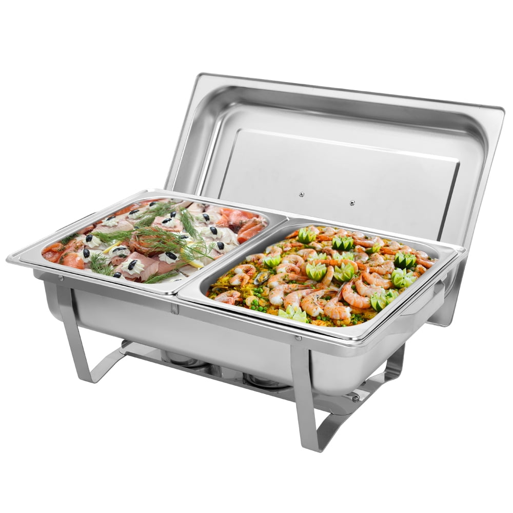 8Qt FullSize Chafing Dish Buffet Clearance, 2Pcs 8Qt Stainless Steel