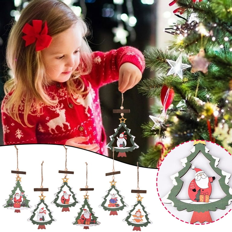 Clearance Sale Mijaution Christmas Tree Frame Hollow Pendant