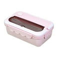thumbnail image 3 of Skegnu Divided Lunch Box, Microwave Heated Plastic Lunch Box, Microwave Oven Student Meal Box Office Worker Portable Tableware Meal Box Lunch Box for Adults for Girls, 3 of 6