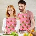 thumbnail image 3 of Strawberry Plants Fruit Flower Apron-Garden Aprons for Women with Pockets-Cotton Linen Waterproof Kitchen Cooking Gardening Aprons Adjustable for Kitchen,Cooking,BBQ and Salon 33x27 Inch, 3 of 7