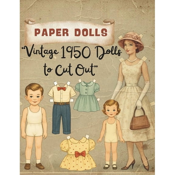 Vintage Papel Dolls Vintage Paper Dolls: Creative Cut-Out Book with 40 Pages of Outfits & Dress-Up Fun: Vintage 1950 Dolls to Cut Out", (Paperback)