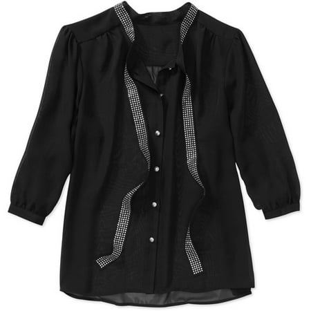 Brooke Leigh Womens Crystal Bow Front To