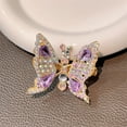 thumbnail image 2 of Dengmore Gift Moving Butterfly Hairpin Children Girl Rhinestone Three dimensional Flying Butterfly Hairpin Hairpin Hair Accessories Gift For Women Purple, 2 of 5