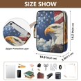 thumbnail image 3 of Haosy Accordion File Organizer Zipper Binder 500 Sheet 6-Tab Expanding File Folder Multi-Pocket 1.2 Inch 3 Ring American Flag and Eagle, 3 of 7