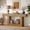Light Brown, variant on Finmind 63" Long Console Table, 2-Tier Entryway Table with Storage, Farmhouse Wood Behind Couch Table for Living Room, Hallway, Black