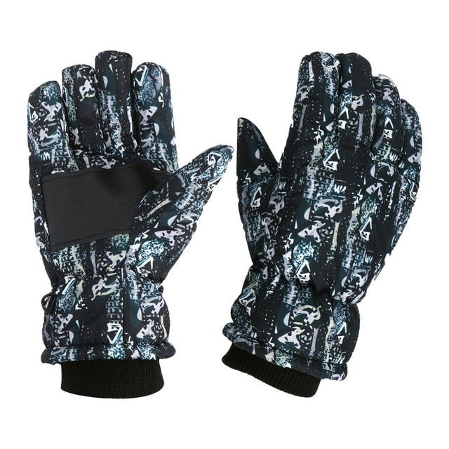 Un calentador Accesorios de cocina Guantes de invierno para niños Niños Niñas Nieve Mitones a prueba de viento Deportes al aire libre Esquí Guantes de cocina Guantes de cocina Elementos esenciales de