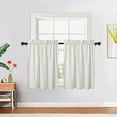 thumbnail image 7 of Embossed Small Window Curtains, Waterproof Waffle Weave Short Kitchen Curtains, Beige, 30"x45", Set of 2, 7 of 7