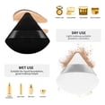 thumbnail image 4 of 2Pcs Powder Puff Triangle Makeup Puff Soft Cosmetic Sponge Reusable Makeup Powder Sponges with Strap for Loose Powder Foundation Eyes Corners Wet Dry Makeup (Black/white), 4 of 5