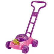 Pink and Purple Bubble Lawn Mower for Toddlers Electronic Bubble Blower Machine Fun Bubbles Blowing Push Toys for Kids Bubble Solution Included Christmas Birthday Gift for Girls