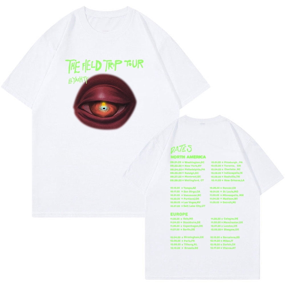 T-shirt Col Rond à Manches Courtes Lil Yachty Merch The Field Trip Tour pour Femmes et Hommes Vêtements Hip Hop
