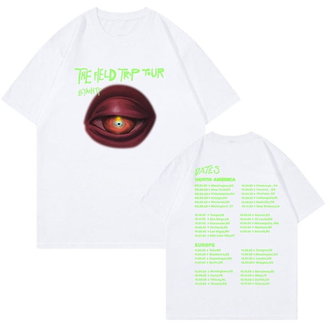 T-shirt Col Rond à Manches Courtes Lil Yachty Merch The Field Trip Tour pour Femmes et Hommes Vêtements Hip Hop