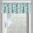 thumbnail image 2 of Ambesonne Floral Valance Pack of 2, Random Brush Stroke Motifs, 54"X12", Turquoise Sky Blue, 2 of 5