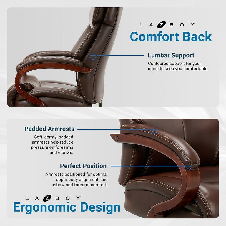 La Z Boy Bradley Bonded Leather Executive Chair 44762 Walmart