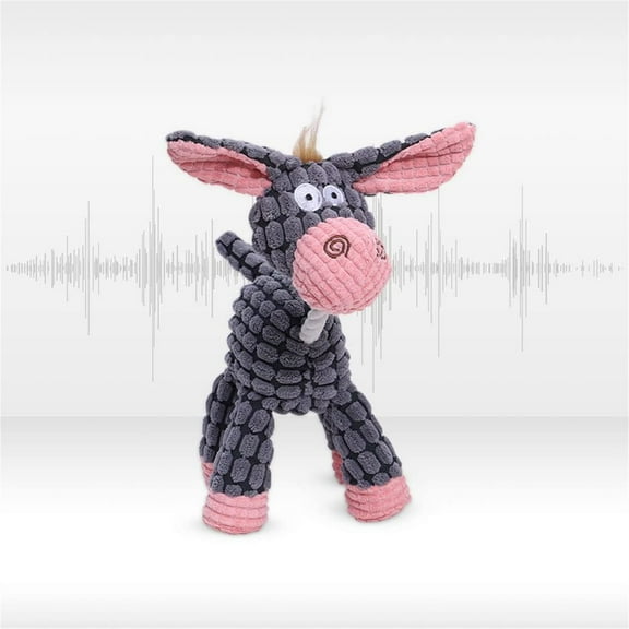 Indestructible Dog Toys,2026 New Dogs Plush Toy for Aggressive Chewers,Stuffed Toys Dogs Squeaky Durable Chew Toy for Indoor Pups Teething(Gray,10.24in)