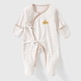 thumbnail image 2 of Splozh Newborn Going Home Outfit Girl Baby Footed Sleeper 3 6 12 18 24 Months Footed Sleeper Gown Cotton Baby Printed Infant Play and Sleep Climbing Suit,Brown,3-6 Months, 2 of 6