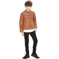thumbnail image 1 of Boys Motorcycle Biker Pu Leather Jacket, 1 of 5