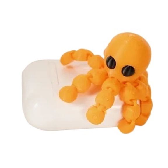 3PC Octopus - 3D printed ornaments with movable joints and keychains