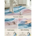 thumbnail image 5 of Blue Pink Area Rug for Bedroom 3x5 Ft Ombre Sea Wave Abstract Watercolor Ocean Coastal Super Soft fuzzy Throw Rug Non-Slip Fluffy Plush Indoor Floor Carpet for Living Room Nursery Home Decor, 5 of 8