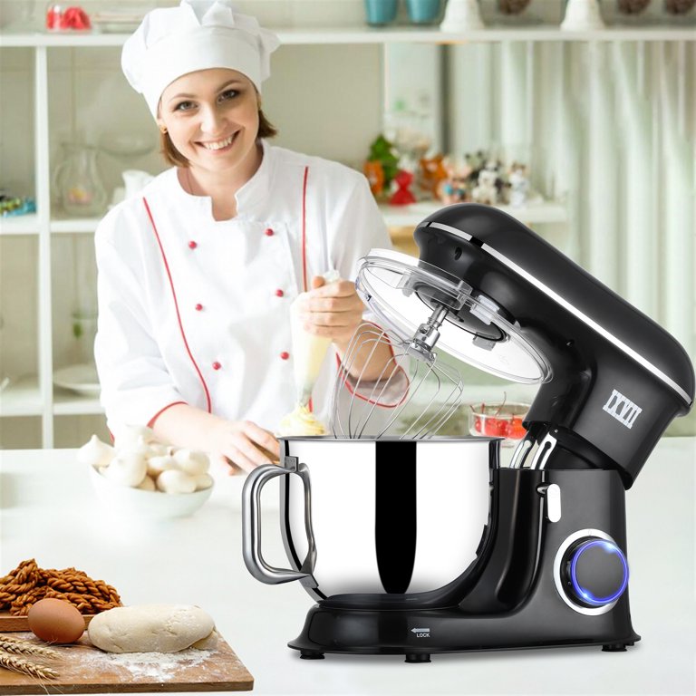Stand Mixer, Cake Dough Baking Electric Mixer Lower Noise with 7L Bowl,  Food Mixing Machine Kitchen Standing Mixers 6 Speed Setting 110V Home Bread  Maker With Dough Hook Wire Whip Beater 7.4QT 