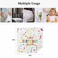 thumbnail image 4 of Happy Birthday Cloth Napkins, Colorful Words Washable and Reusable Dinner Napkins Set of 8, Table Napkin for Kitchen Party Birthday Wedding Hotel Housewarming 20"x20", 4 of 8