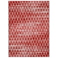 thumbnail image 2 of Handcraft Rugs-Moroccan Trellis/Diamond Pattern Area Rug- Red/White/Gray, 2 of 10