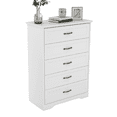 thumbnail image 1 of Sturdy 5-cajón blanca almacenamiento gabinete in mdf para dormitorio, closet, o oficina organization, 1 of 10