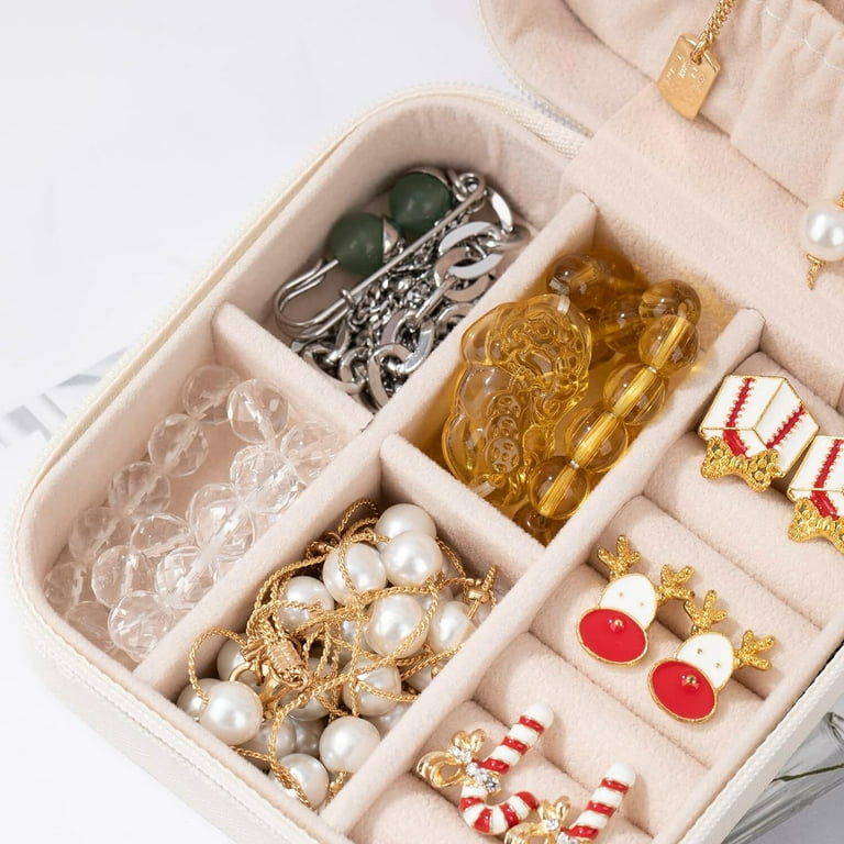 GoXteam Small Jewelry Box, Travel Portable Jewelry Case for Ring