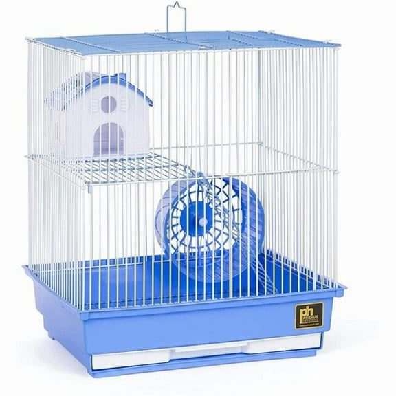 Two Story Hamster Cage - Blue