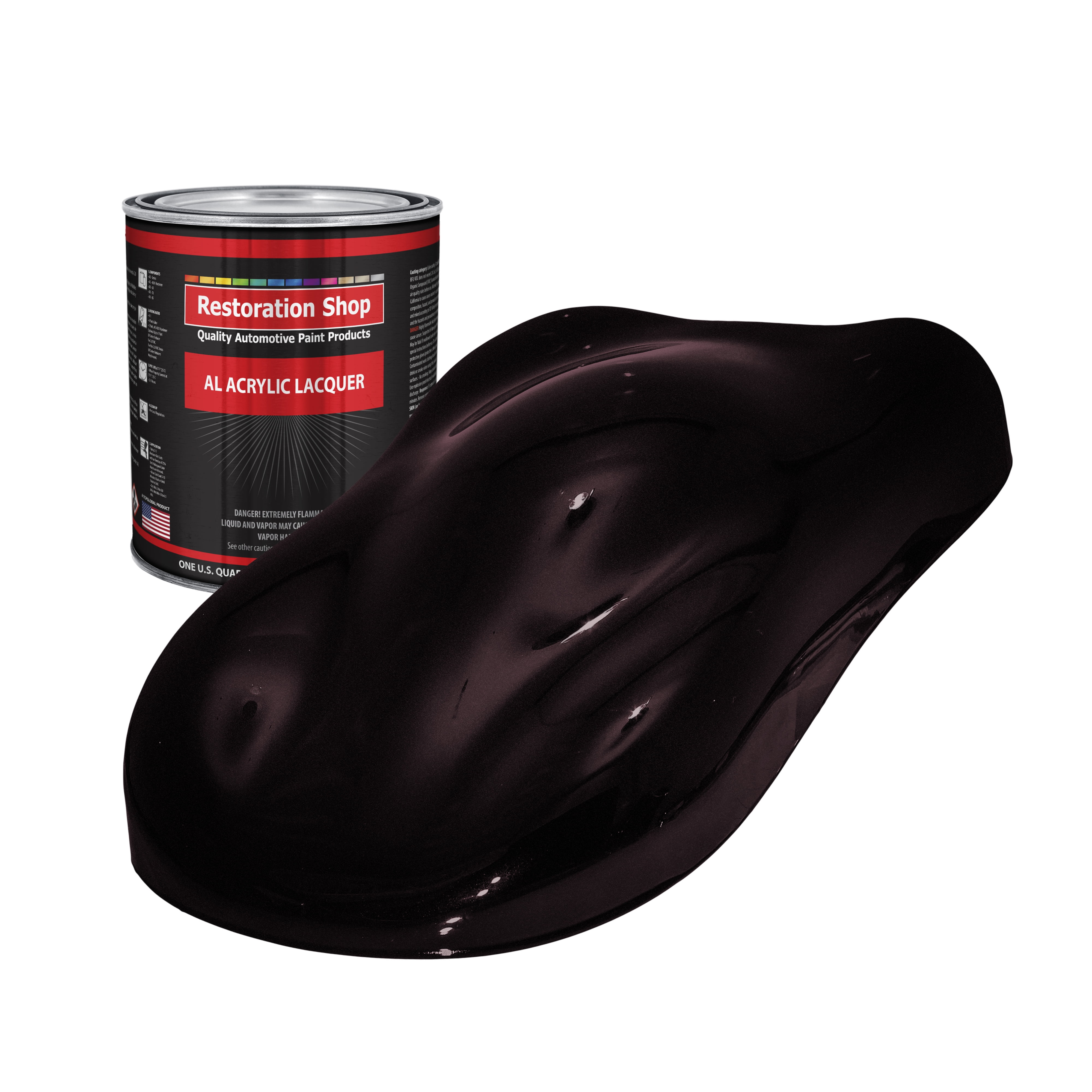 Restoration Shop Black Cherry Pearl Acrylic Lacquer Auto Paint Quart Paint Color Only