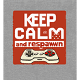 thumbnail image 2 of Keep Calm and Respawn Controller Youth Heather Gray Jogger Pants-Medium, 2 of 2