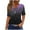 1306#Purple, variant on Women's Notch V Neck Sequin Print Half Sleeve Tunic Top Casual Loose Fit Glitter Party Summer Blouses